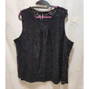 ZAC & RACHEL WOMAN 3X BLACK FLORAL LACE BLOUSE FAIRY GRUNGE WHIMSIGOTH WITCHY